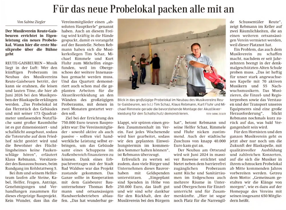 Bericht Schwäbische Zeitung vom 19.9.25