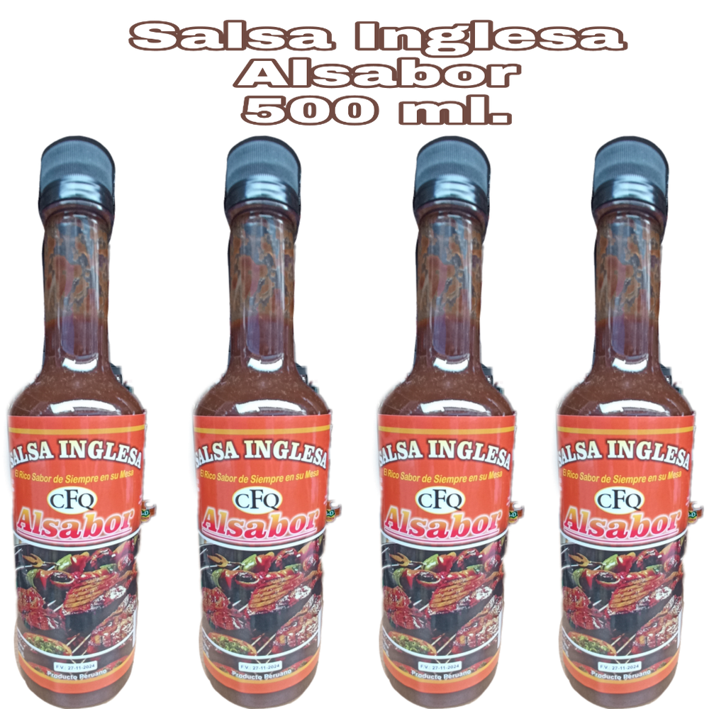 SALSA INGLESA ALSABOR DE 500 ml. x 12 S/. 72.00||VENTA SUGERIDO: S/. 7.20