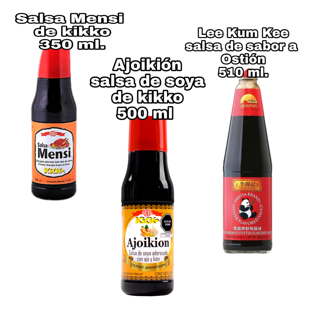 SALSA MENSI DE 350 ml.x 12 S/. 52.00|| x 06 S/.26.00 | LEE KUM KEE de 510 ml. x 12 S/.    x S/.    |AJOKIÓN SALSA DE SOYA de 500 ml.x 12 S/.    x 06 S/.