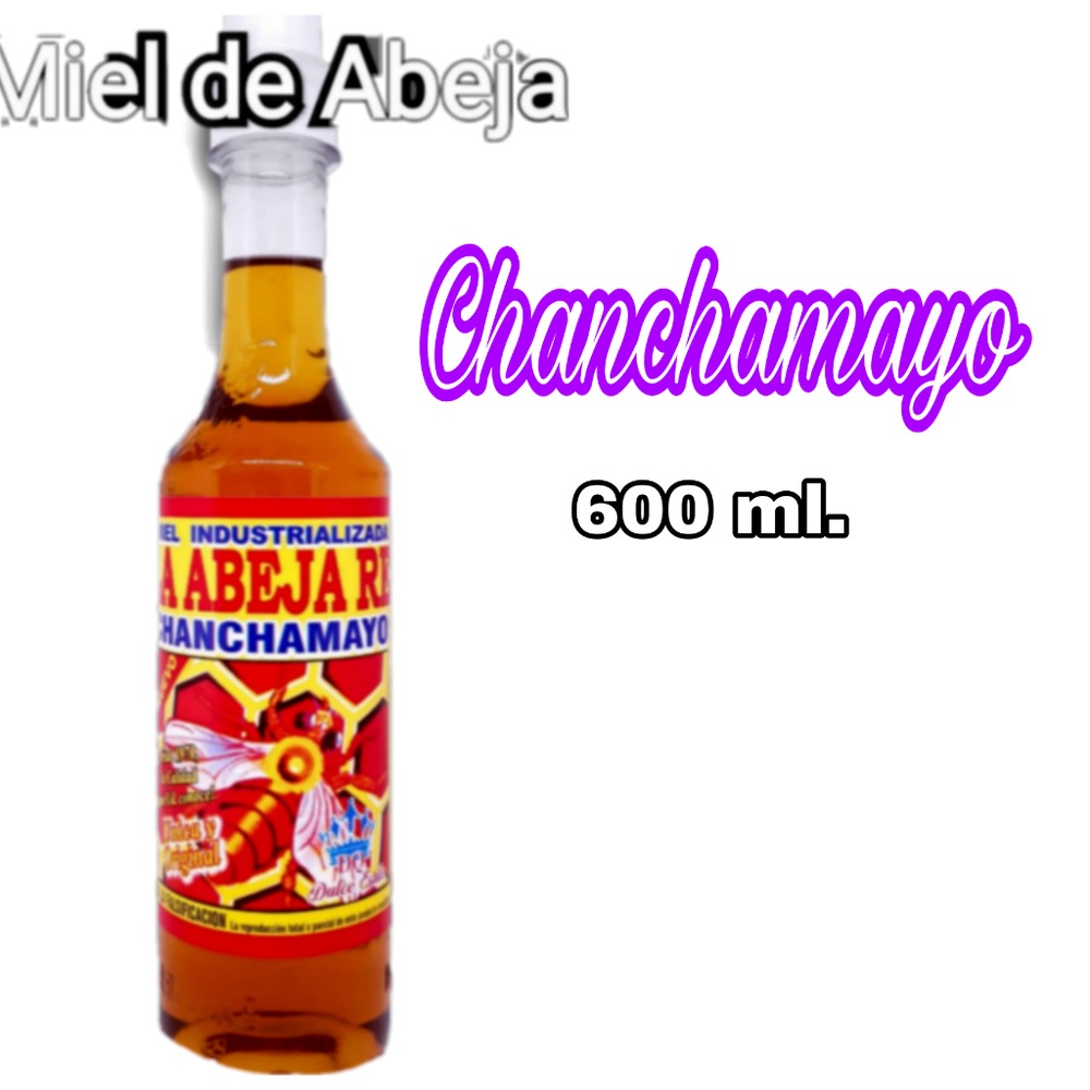 MIEL DE AVEJA CHAMCHAMAYO 600 ml.x 12  S/. 45.00
