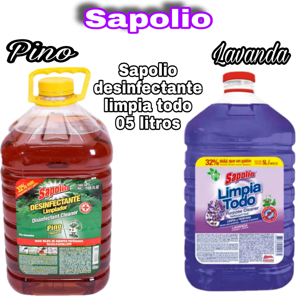 Pinesol lavanda,limøn,pino  05 litros x 01