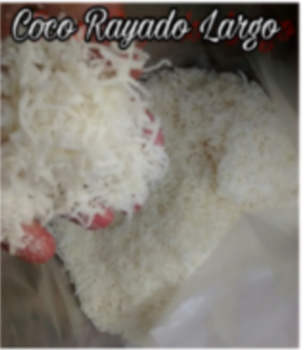 COCO  RAYADO LARGO x 01 kl. S/. 15.00 ;pv. S/.18.00