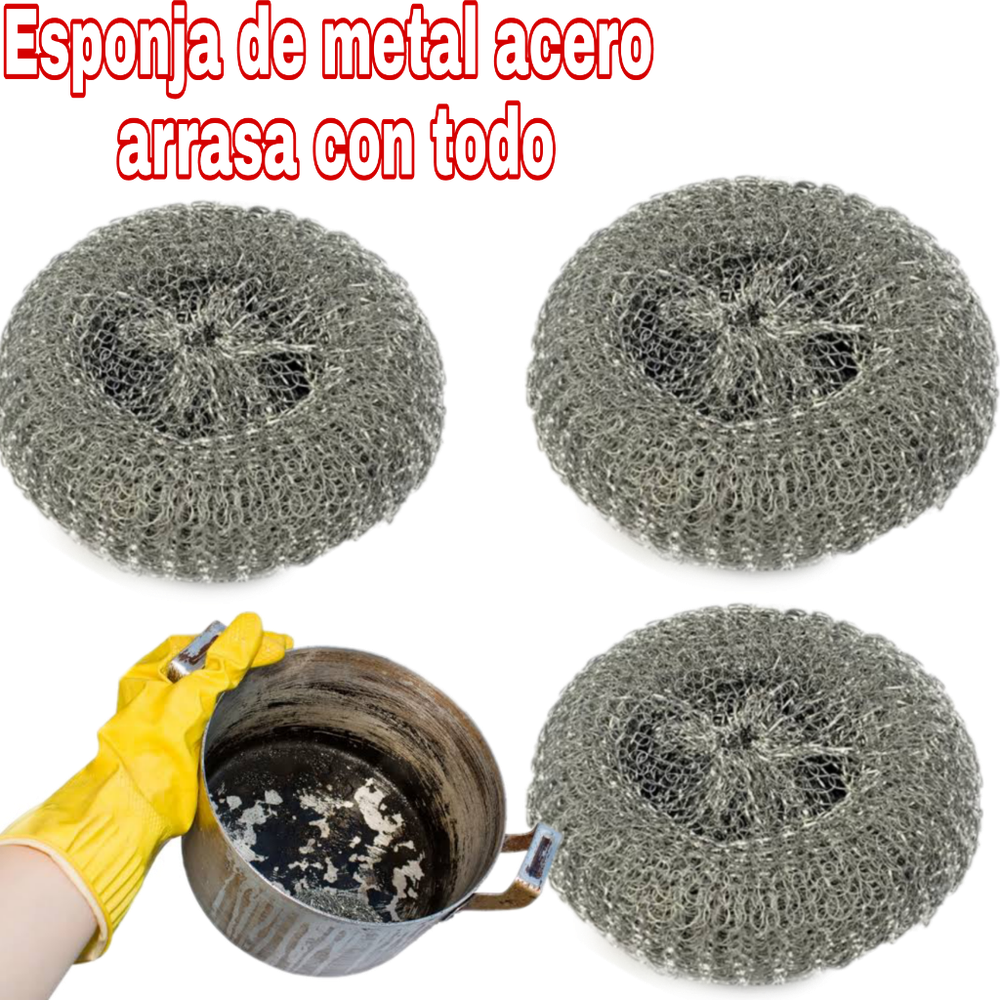 ESPONJAS DE METAL ARRASATODO DE ACERO x 24 S/. 26.00