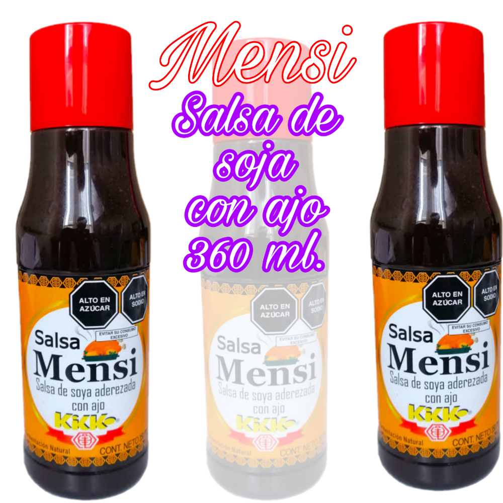 MENSI SALSA DE SOJA DE KIKKO 360 ml. x 12 S/.         x 06 S/.