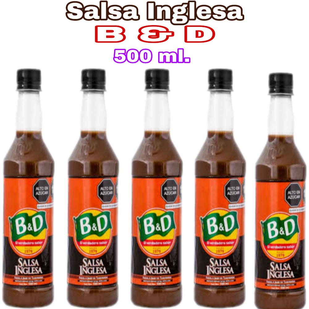 SALSA INGLESA B & D  500 ml.x 12 S/.85.00 || x 06 S/.42.50|| VENTA SUGERIDA:. S/.8.50 