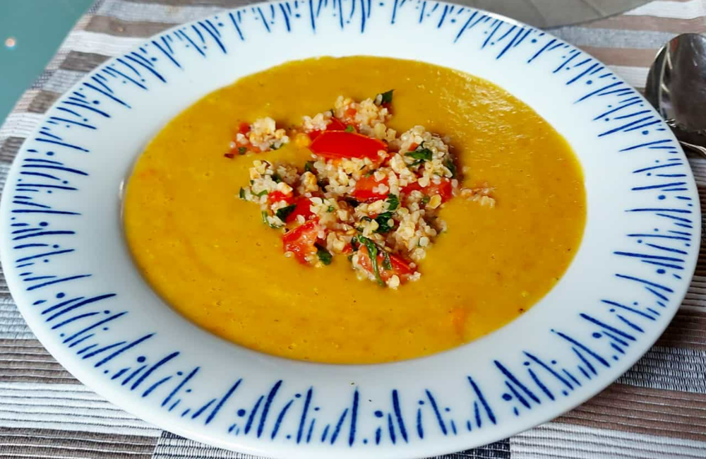 WW - Linsensuppe mit Bulgurtopping - uwe-kistenmachers jimdo page!