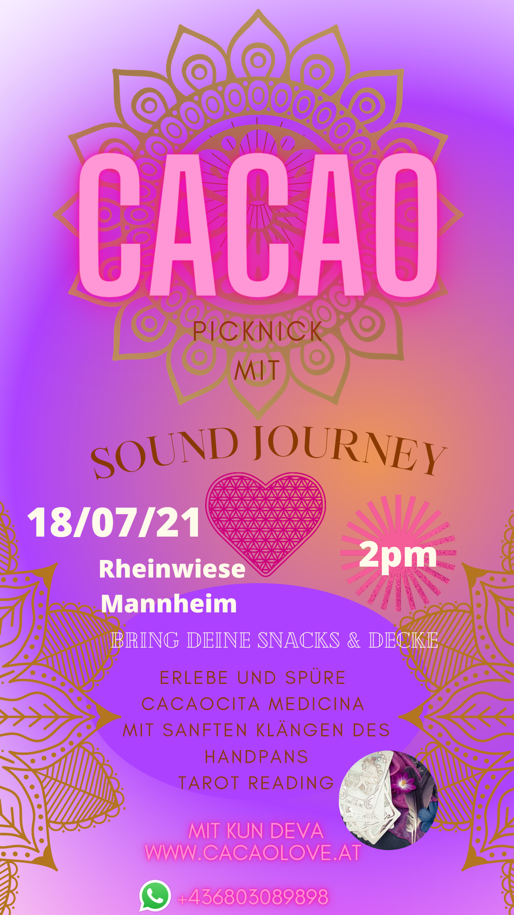 Cacao Picknick mit Sound journey 