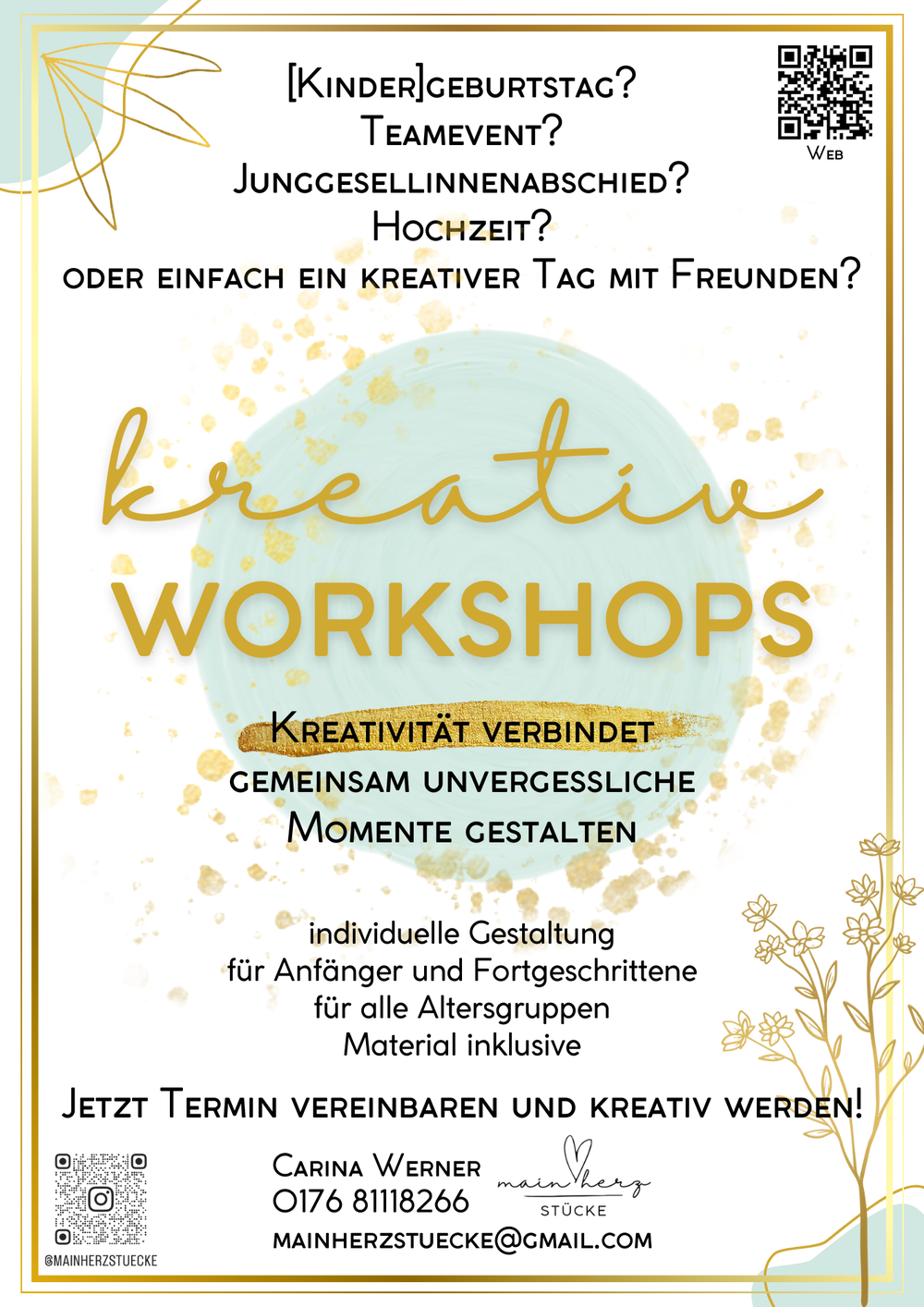 Buche dein individuelles Kreativerlebnis ♡