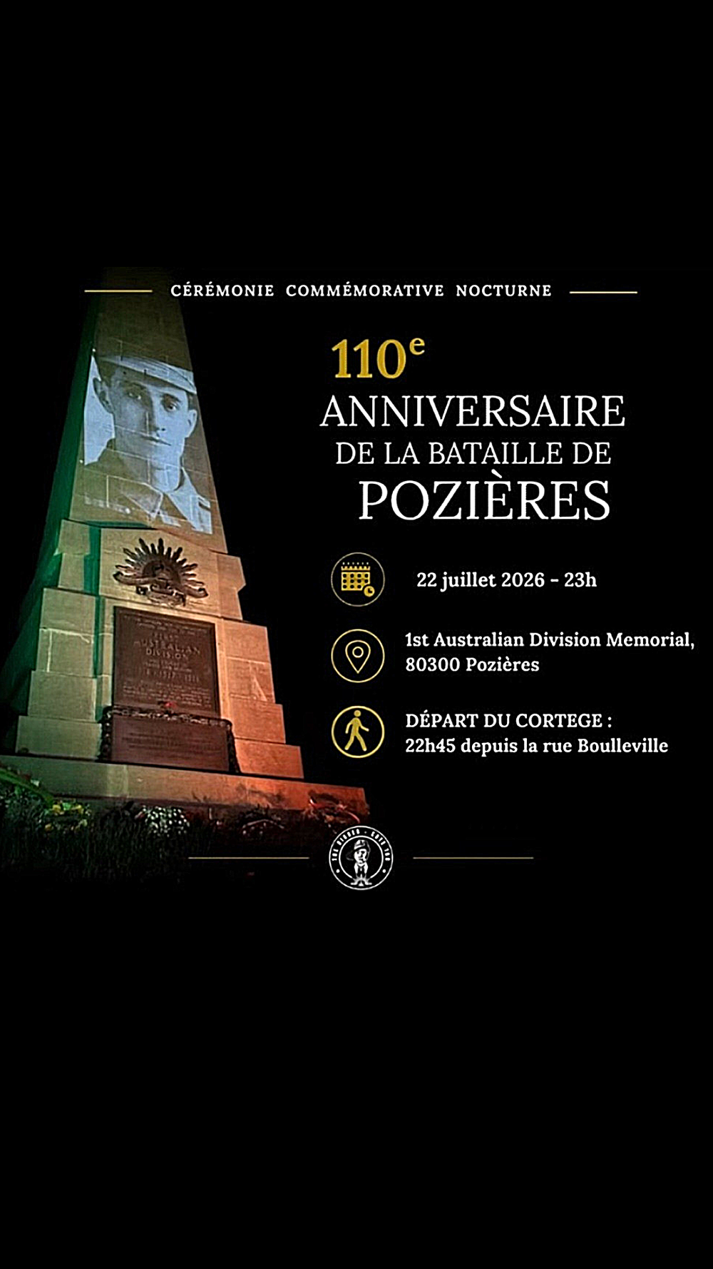 110ᵉ ANNIVERSAIRE DE LA BATAILLE DE POZIÈRES