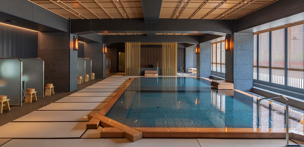 Interior of Ogawaya in Gero Onsen.