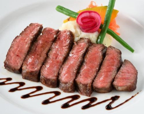 Hida beef fillet steak set at Butchers Hida Takayama