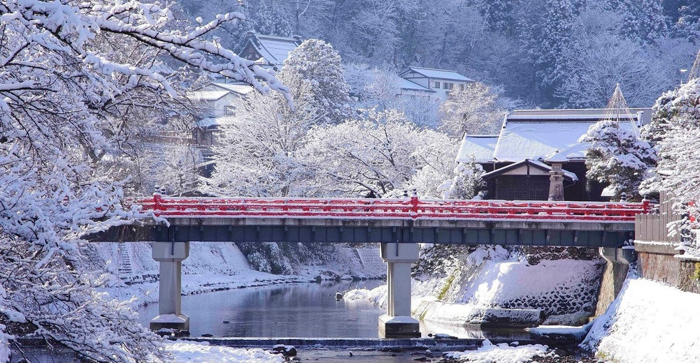 Winter evening in Takayama with traditional streets and seasonal atmosphere.
