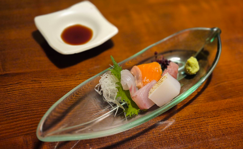 Sashimi assortment at Tsubakiya
