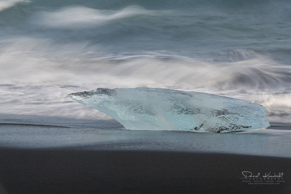 Diamond Beach, Gletscher, Eis, Eisblock, Eisberg, Meer, Strand, Beach, Iceland, Island, www.danielkneubuehl.com, Photographer/Fotograf: Daniel Kneubühl