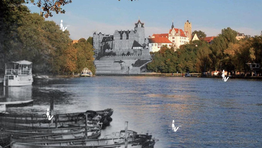 Damals und Heute: Kombination erstaunlicher historischer Fotografien von Bernburg um 1900 und heute