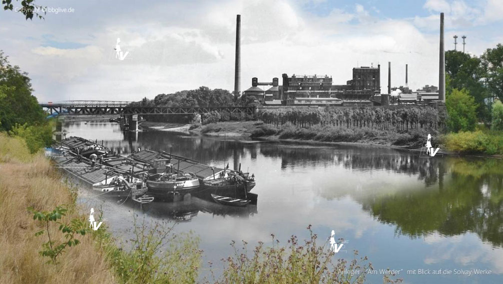 Damals und Heute: Kombination erstaunlicher historischer Fotografien von Bernburg um 1900 und heute