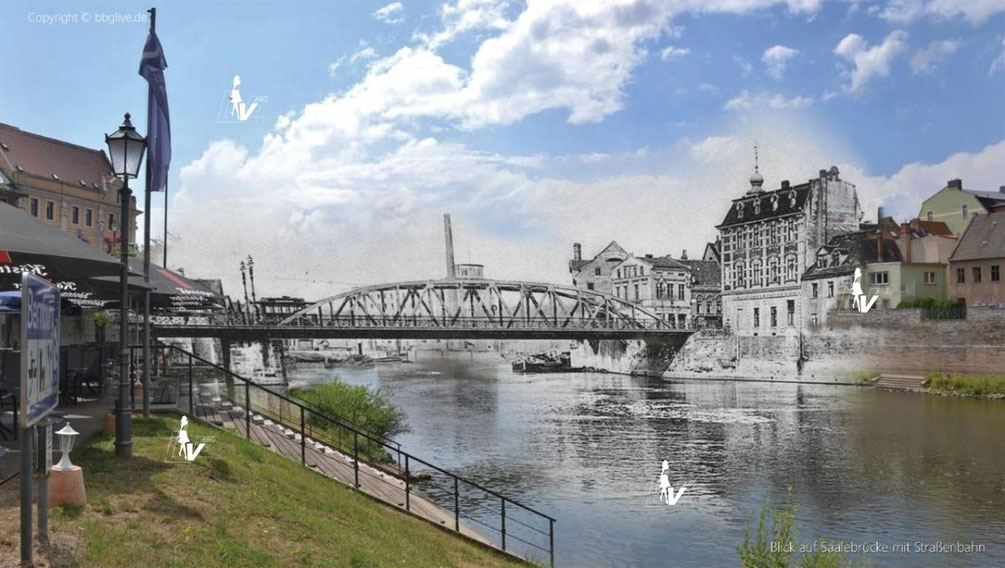 Damals und Heute: Kombination erstaunlicher historischer Fotografien von Bernburg um 1900 und heute