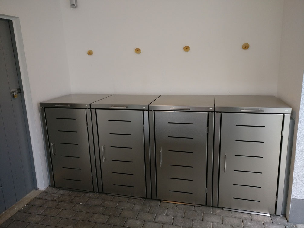 Edelstahl Mülltonnenbox für Mainz