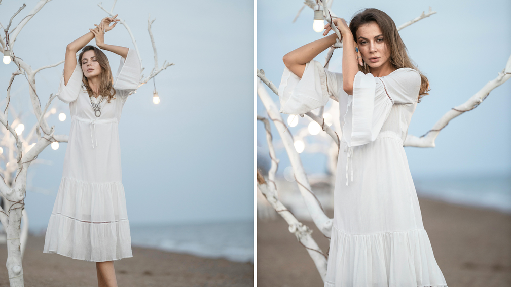 Épure bohème quand la mer devient écrin du oui - Crédit photo : Tous droits réservés