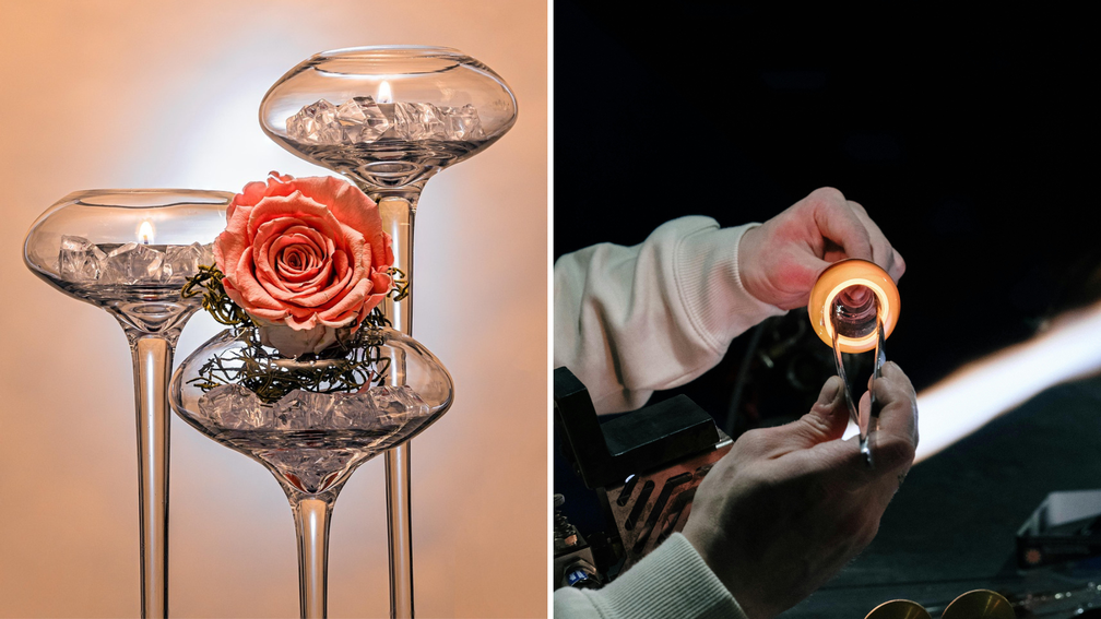 Le mariage scintille 10 créations en verre soufflé pour un décor lumineux - Crédit photo : Tous droits réservés