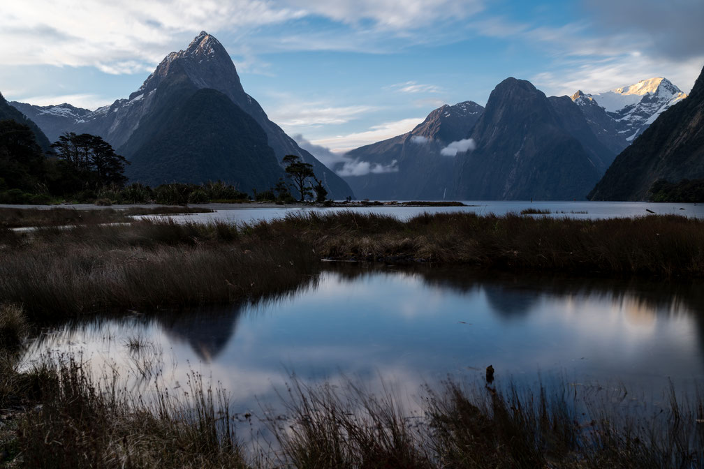 Milford Sound after sunset