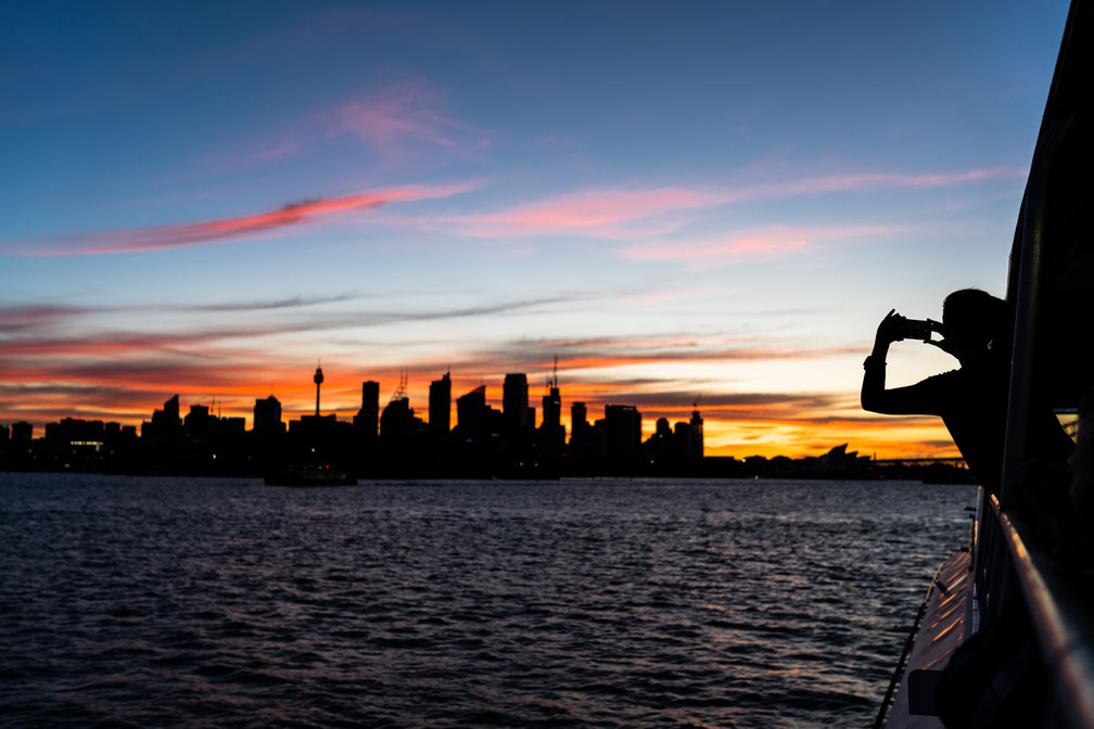 Sydney skyline after sunset