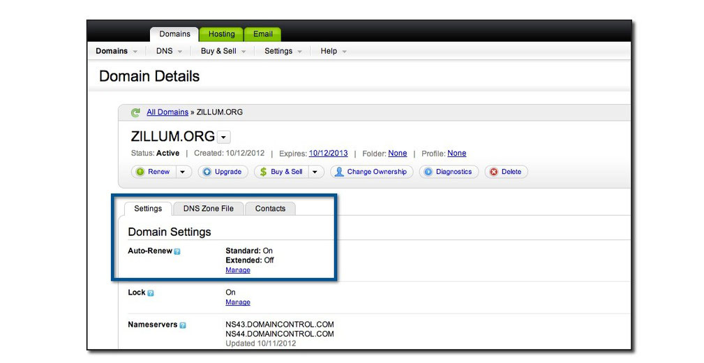 zoho mail domain settings