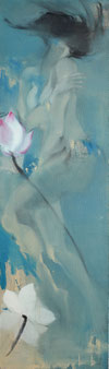 游叶3 FLOATING OF INTIMACY 3  200X60CM 布面油画  OIL ON CANVAS  2009