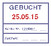 PC/GEOS Office-Assistenten-Vorlage Stempel "Gebucht + Konto"