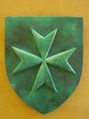 Reproduction Blason Croix de Malte bronze