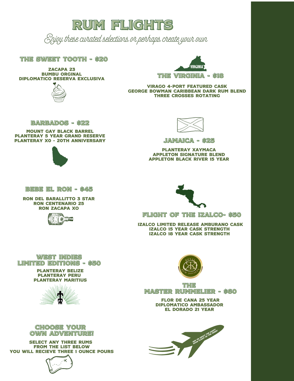 Menus Sidecar Cocktail Lounge, Midlothian Virginia