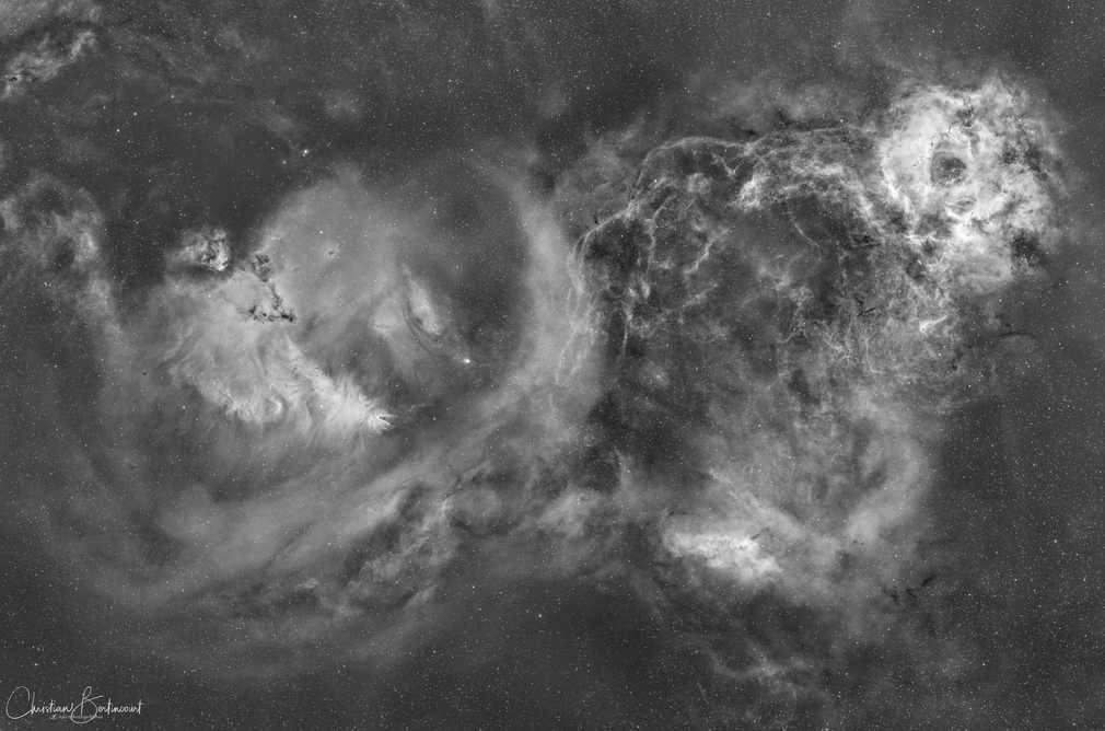 NGC2237, nébuleuse du cône, nébuleuse du sapin de noël, nebuleuse de la licorne