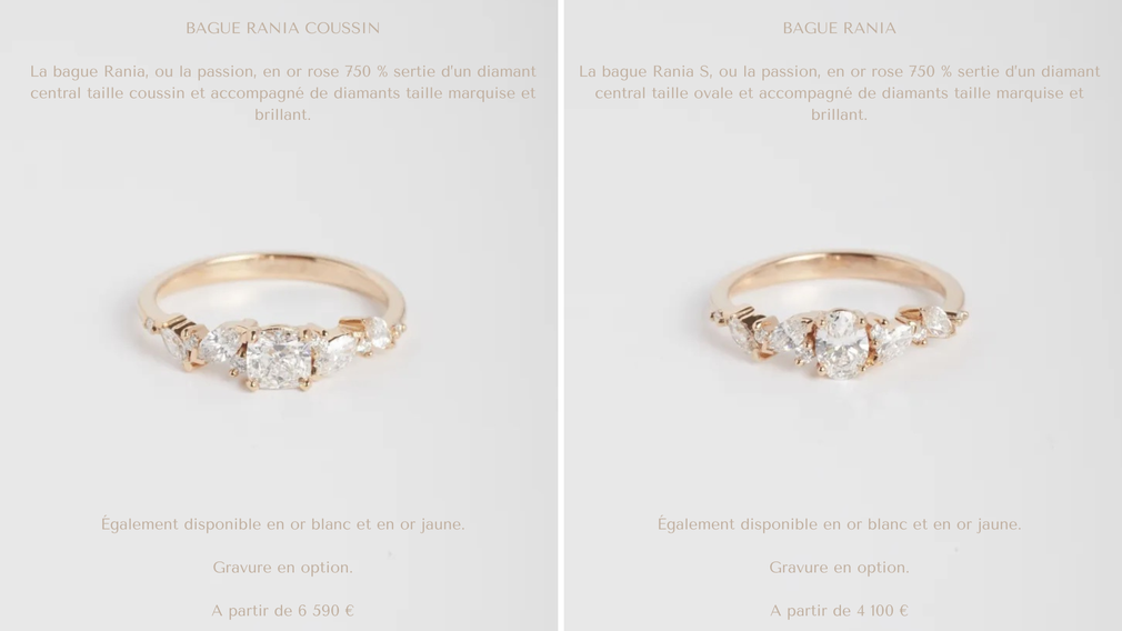 Dites Oui avec Leïla Buecher - Bague Rania Coussin - Bague Rania - Crédit photo : Tous droits réservés