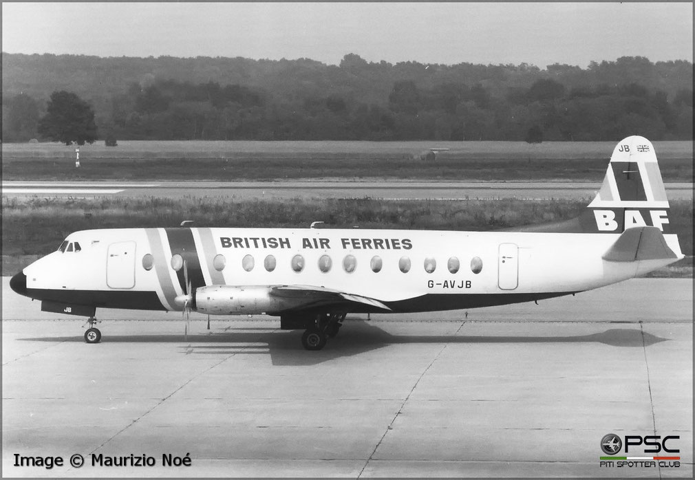 G-AVJB Vickers Viscount 815 375 Dart 525 BAF British Air Ferries 1959 © collezione Maurizio Noè p.g.c. - Piti Spotter Club Verona