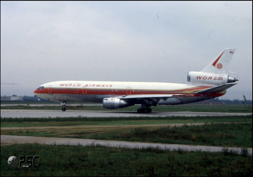 N104WA Douglas DC-10-10 46727 83 CF6-6D1A World Airways  1973 @ Verona Villafranca © Piti Spotter Club Verona