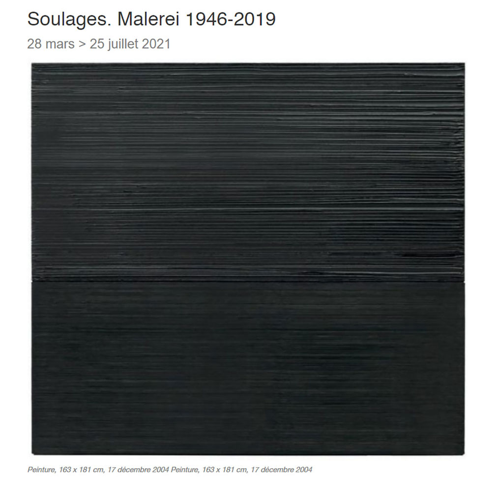 フランスの現代芸術家のPierre Soulages（ピエールスーラ―ジュ）