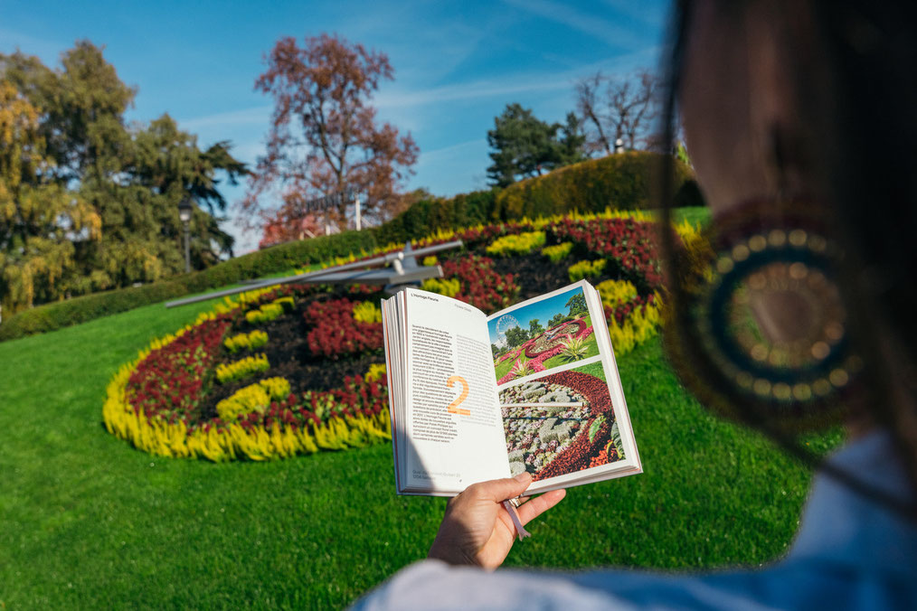 Die Blumenuhr am Genfer See ist ein Anziehungspunkt für viele Touristen. Foto: Geneva Tourism/PR