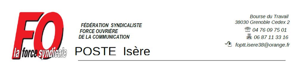 Site de FO-Com-la poste 38- FO Ptt 38