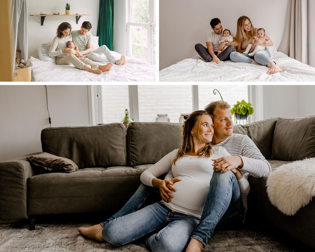fotoshoot Alkmaar, thuis, zwangerschap, Newborn