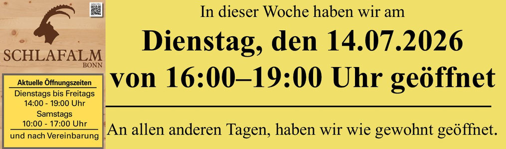 Schlafalm Bonn, Ihr Bettenfachgeschäft für Matratzen, Massivholzbetten und Boxpsringbetten, Öffnungszeiten.