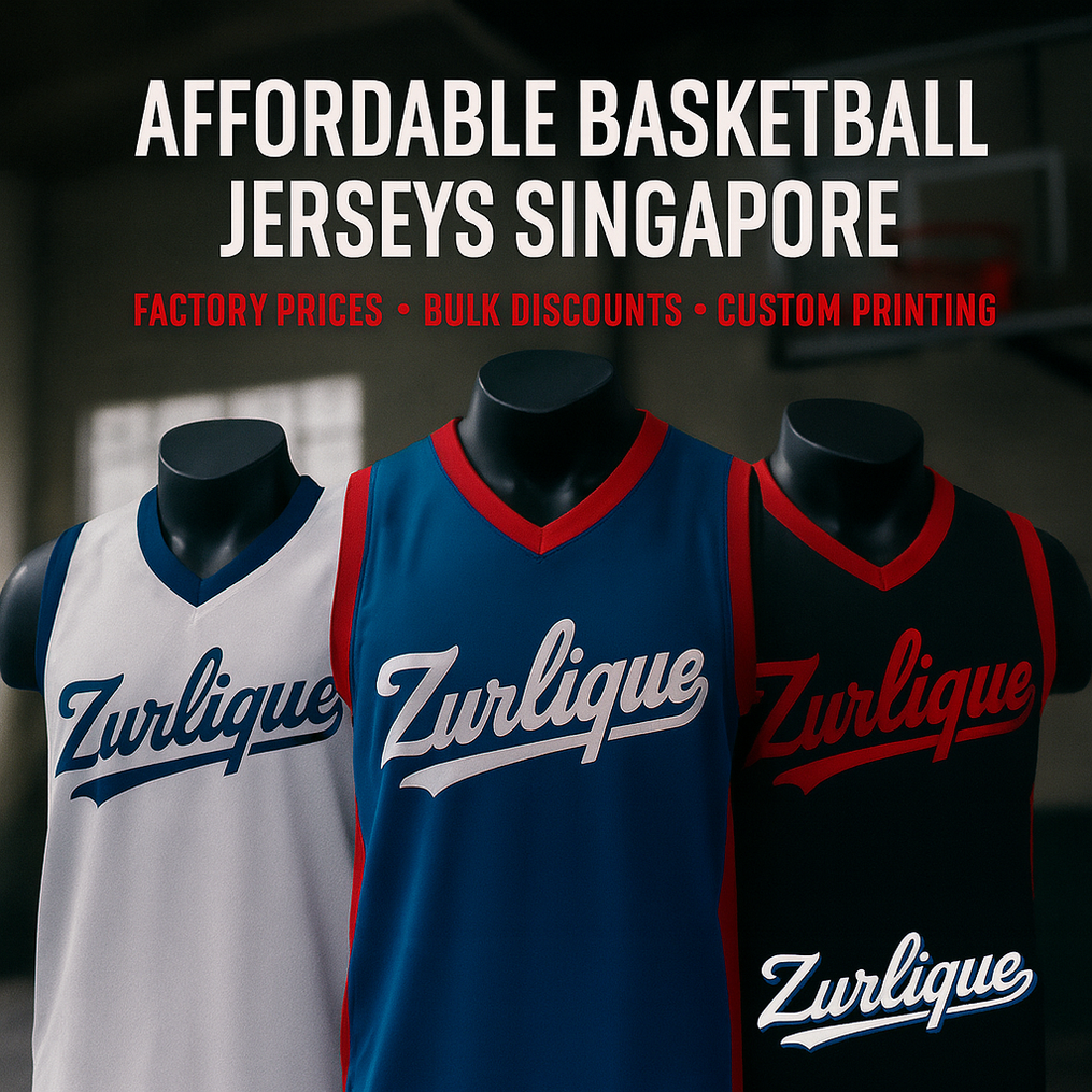 Affordable basketball jerseys Singapore by Zurlique – custom printing with bulk discounts