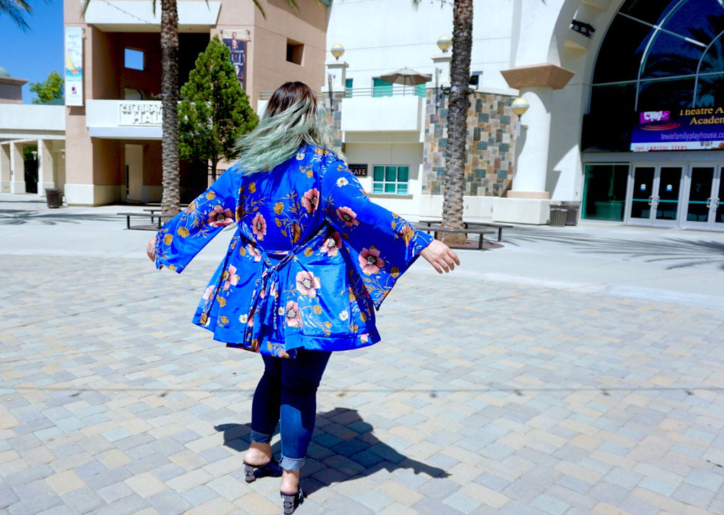 KIMONO FLEURS GRANDE TAILLE WET SEAL BLOG MODE FASHION PLUS BLOGGER
