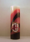Fussballkerze AC Milan logo Rot Schwarz