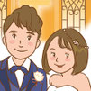 ブライダル　結婚　結婚式　記念　イラスト