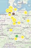Beobachtungen des Tundra-Goldregenpfeifers in Deutschland von 1850 bis heute, nach Jahreszeiten.