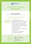 Teilnahme Zertifikat für die Onlinekonferenz Barrierefreie Webseiten