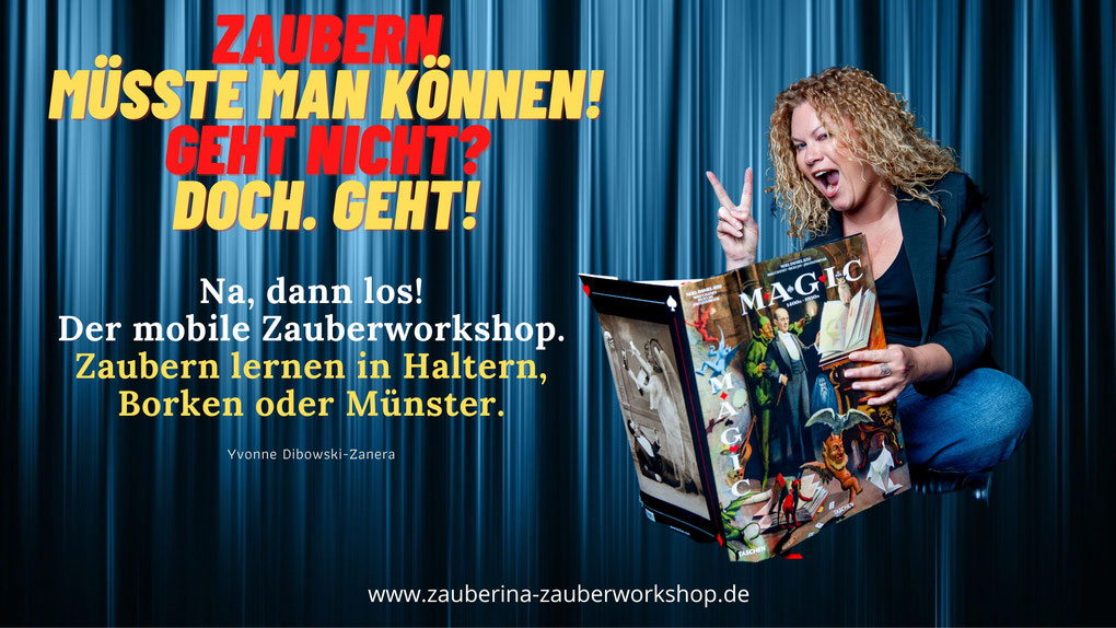 Zaubern lernen Borken Dülmen Münster Zauberschule Yvonne Dibowski-Zanera