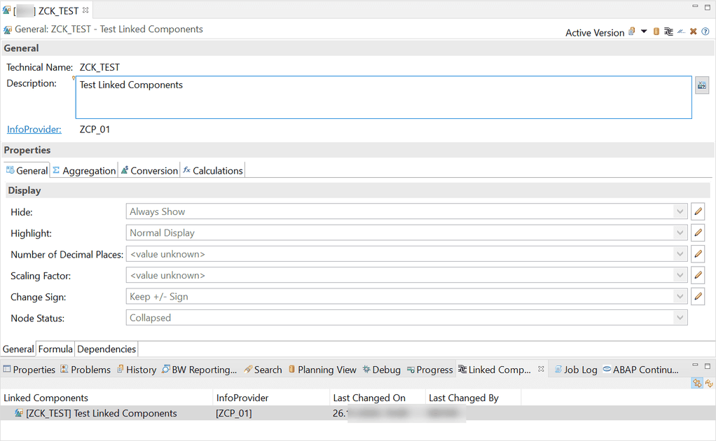 New Keyfigure in Eclipse