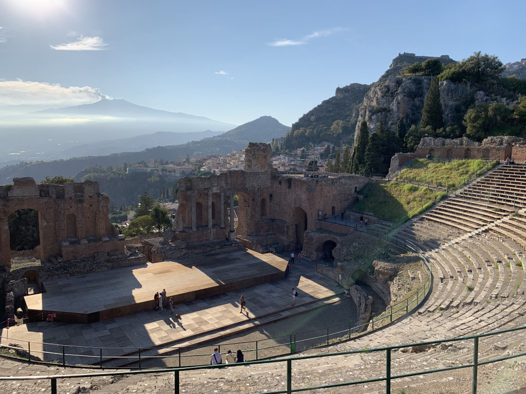 Italien, Sizilien, Sehenswürdigkeit, Taormina, griechisches Theater, Antike Stätte