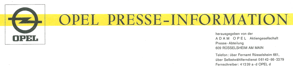 Opel Presse-Information Commodore C